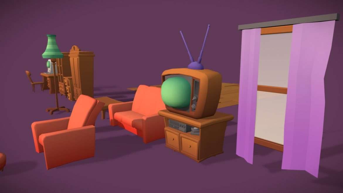 game ready furniture cartoon style asset.thumb 1