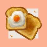 Handpainted Eggs on Toast