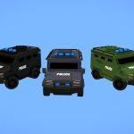 Low Poly SWAT Trucks
