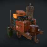 Magic cart with luggage