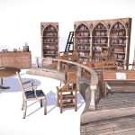 Medieval Library Model Pack low-poly 3D Model