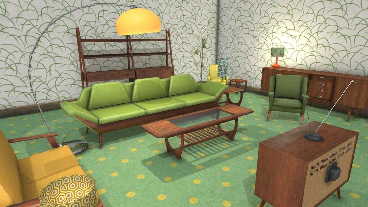 retro living room low poly furniture pack.thumb 1