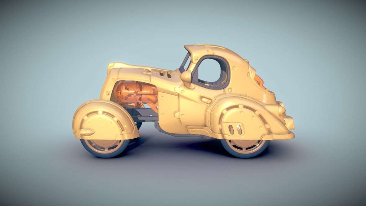 3d printable body kit for the vapemobile.thumb