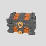 Chest 3d game model for casual games