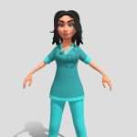 Nurse 3d game cartoon character