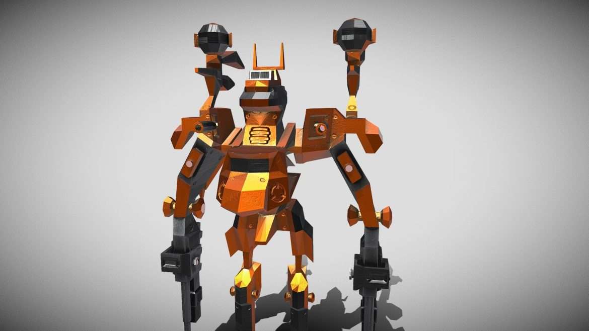 robot gun 3 d game model.thumb