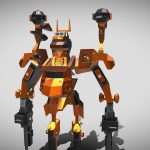 Robot Gun 3 d game model