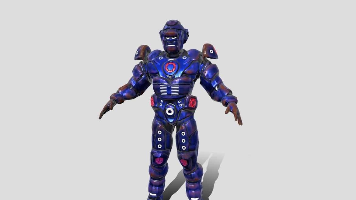 robot sci fi humanoid low poly.thumb