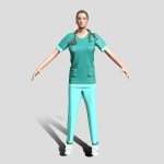 Woman Doctor 3d game model