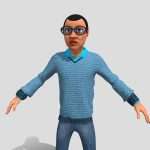 Young Man 3d game cartoon character