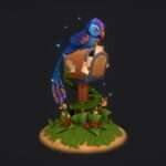 Fantasy postbox with a bird