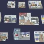 Low Poly Apartments Pack / Interiors