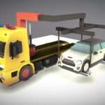 low poly Tow truck