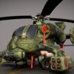 Helicopter prototype BH-500 landing