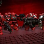 Lego Blood Angels spacemarines W04k in action
