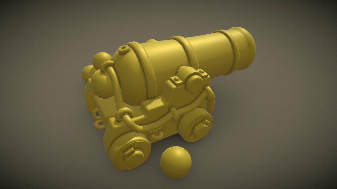 medieval vessel ship cannon toy style 3d print.thumb