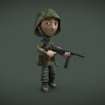 toon-style Panzergrenadier character “Hans”