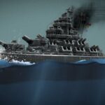 toy battleship sailing