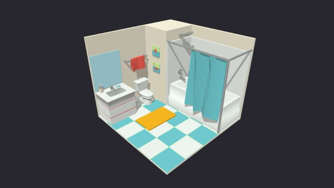 bath room 2 low poly 3d model.thumb