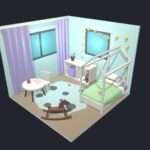 Children’s Room 4 Low-poly 3D model
