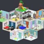 low poly rooms interior 1 3d model.thumb