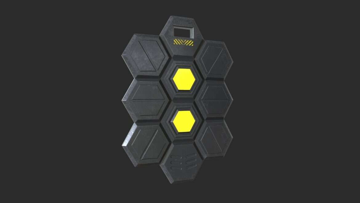 sci fi shield 4 low poly 3d model.thumb