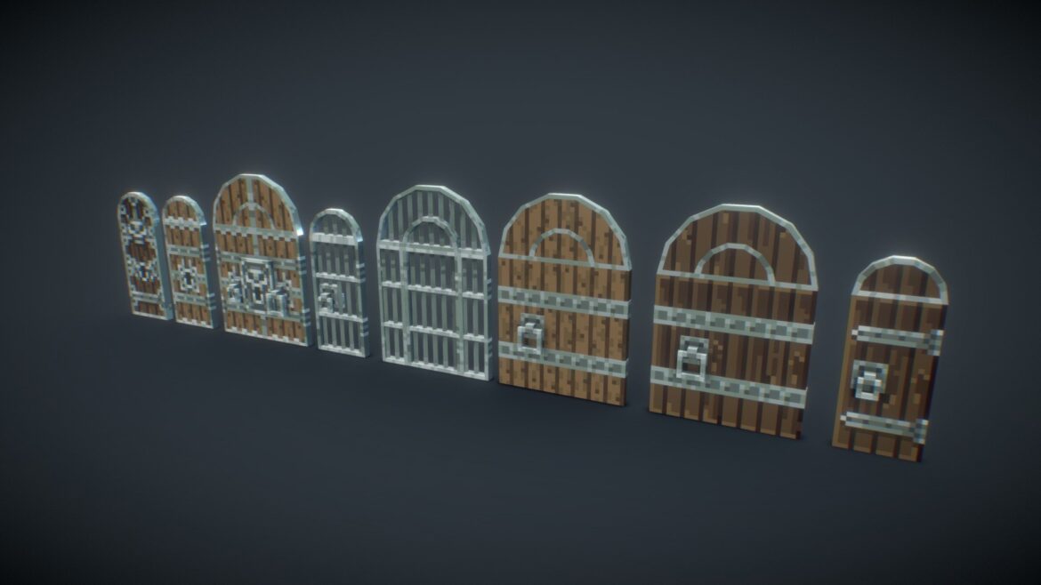 3d pixel door set.thumb