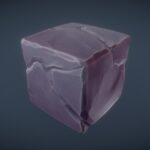 Black Granite Cube – PBR Handpainted Series