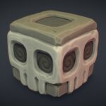 Cube World Stone Skull – PBR Series