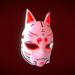Cyberpunk Kitsune Mask