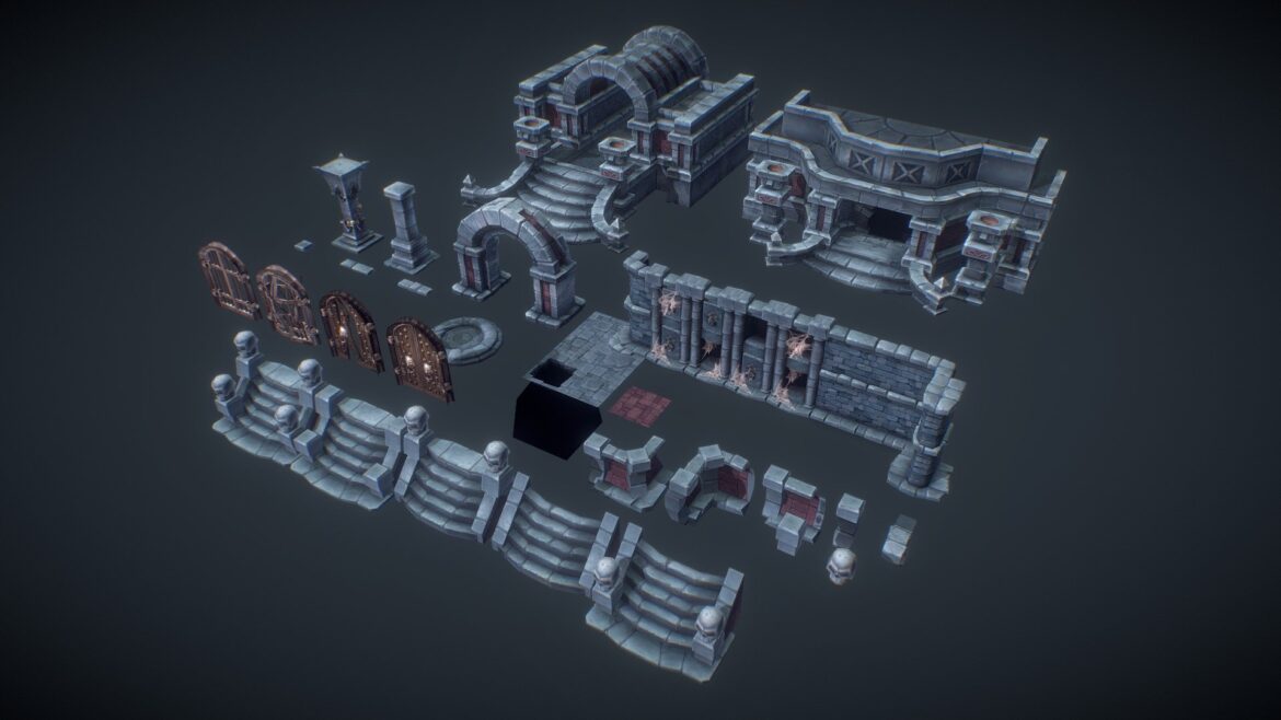 dungeon set all parts hand painted.thumb