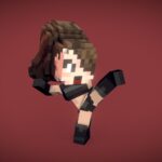 Low Poly 3D Pixel Girl