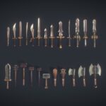 Low Poly Hand Painted Modular Weapon Set
