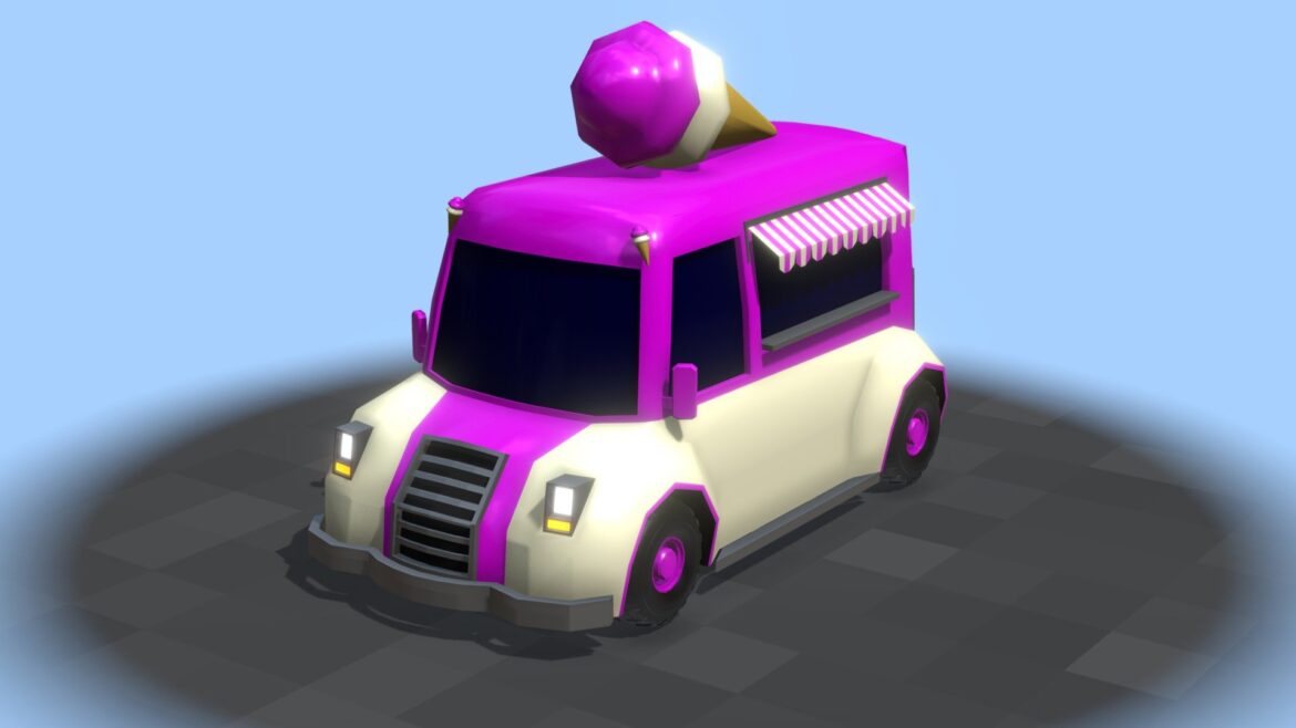 low poly ice cream van.thumb