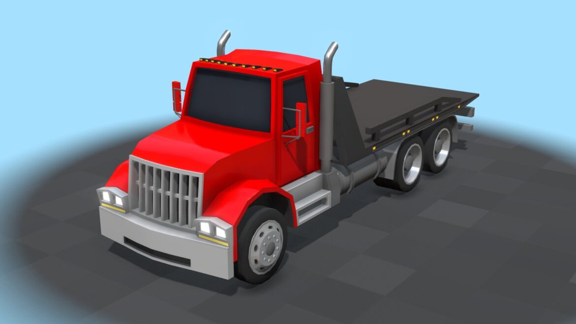 low poly tow truck.thumb