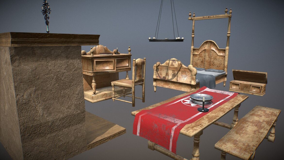 medieval bedroom asset pack.thumb