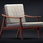 Mid-Century modern vintage teak easy chair