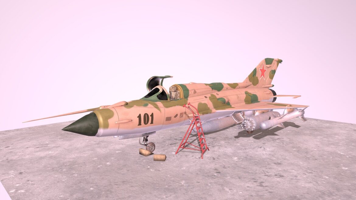 mig 21 rigged animated with interior m4.thumb