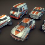 Rally Car Set – HP Series – Render Scene
