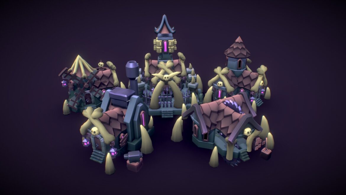 undead rts building set render scene ps.thumb