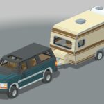 Voxel Caravan With SUV Tow