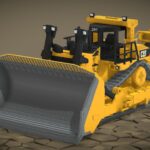 Voxel Caterpillar Bulldozer D11T