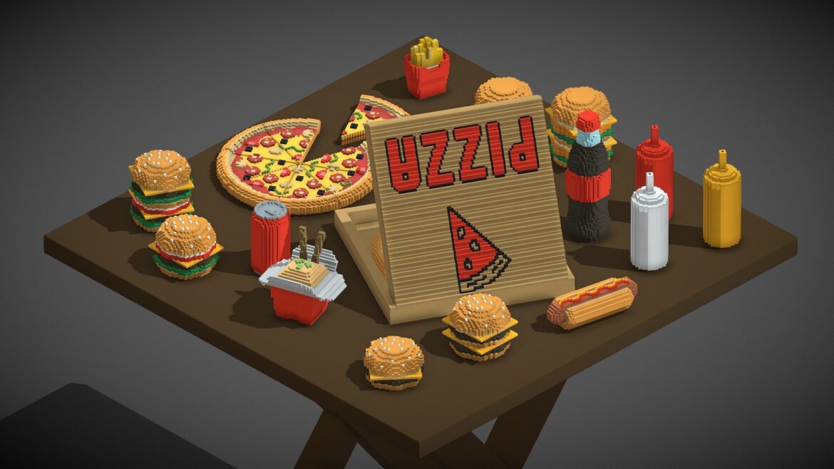 voxel fast food 19 items.thumb