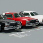 Low poly 1980 American Car – Store pack