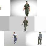 10- Low Poly Soldier Characters Collection