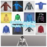 13 Puffer Jacket 3d Models Collection