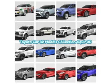 Toyota Car 32 Models Collection-Squir 3D 35